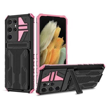 Samsung Galaxy A21s - Armor Card Slot Hoesje met Kickstand -, Verzenden, Nieuw