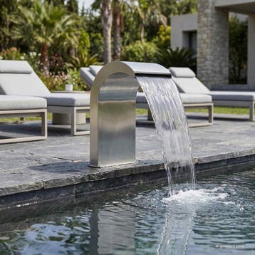 vidaXL Pool Waterval met LED Roestvrij staal 304 45 x 30 x, Verzenden, Nieuw
