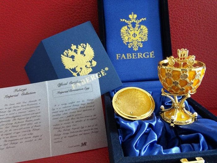 Figuur - Faberge style - Imperial Egg - Original box, Antiek en Kunst, Curiosa en Brocante