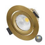 LED Inbouwspot | VARDA | 6W | CCT-Switch | Rond | Messing, Ophalen of Verzenden, Nieuw, Plafondspot of Wandspot, Led