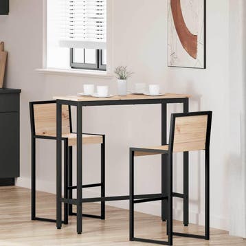 vidaXL Tafel Naturel 100 x 40 x 101 cm Engineered hout en, Verzenden, Nieuw, Overige houtsoorten, Minder dan 50 cm