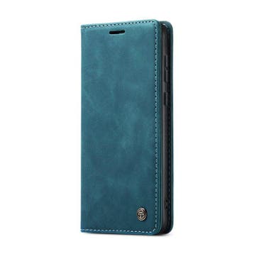 CaseMe book case leer - Samsung Galaxy A35 - blauw, Verzenden, Nieuw