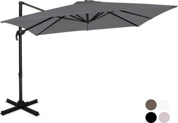2dekans | VONROC Premium Zweefparasol Pisogne 300x300cm –, Ophalen of Verzenden, Zo goed als nieuw