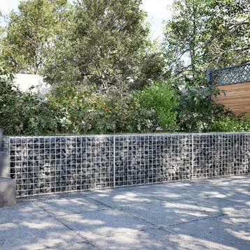 vidaXL Gabion met 3,5 mm Draad en 5x5 cm Gaas 250x100x50 cm, Verzenden, Nieuw, IJzer