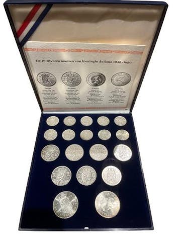 De 19 zilveren munten van Juliana 1948-1980, Verzenden, Munten