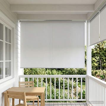 vidaXL Buitenrolgordijn UV-bescherming Wit 165 x 230 cm (B x, Verzenden, Nieuw, Wit