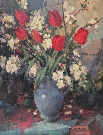 TH van Oorschot. (1910-1989) - Tulpen en meer.