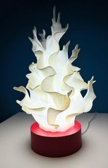 Tafellamp - Plastic - Coral Flame
