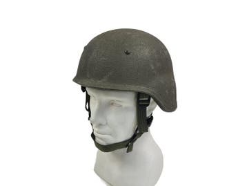 Italiaanse P.T. ballistische kevlar gevechtshelm, olijfgroen, Verzamelen, Ophalen of Verzenden, Landmacht, Engeland, Helm of Baret