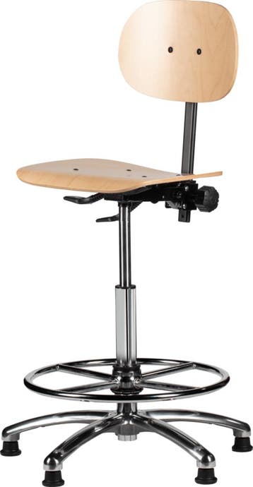 Werkstoel Loketstoel Instelbaar 54-80cm Hout No-nonsense, Ophalen of Verzenden, Nieuw