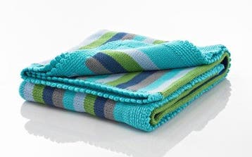 Pebble Crochet Edge Stripey - Wiegdeken 75x100 cm - Deep, Verzenden, Nieuw