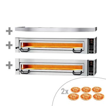GGM Gastro | Elektrische pizzaoven Power - 6+6x 34cm - |, Onderbouw afzuigkap, Verzenden, Nieuw, Motor