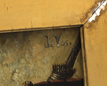 Vincent de Vos (1829-1875), Twee honden in de stal, Antiek en Kunst
