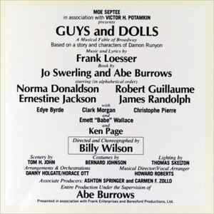 cd - Frank Loesser - Guys &amp; Dolls: A Musical Fable Of..., Verzenden, Zo goed als nieuw