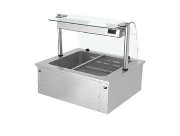 GGM Gastro | Inbouw bain-marie (drop-in) - 800mm - 1,46 kW -, Verzenden, Nieuw in verpakking, RVS Meubilair