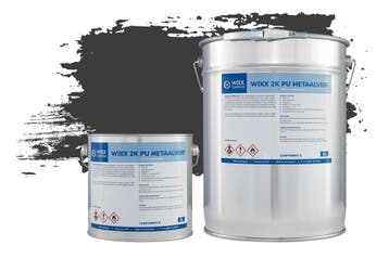 Wixx 2K PU Metaalverf RAL 9005 | Gitzwart 10L, Zwart, Nieuw, Verf, Verzenden