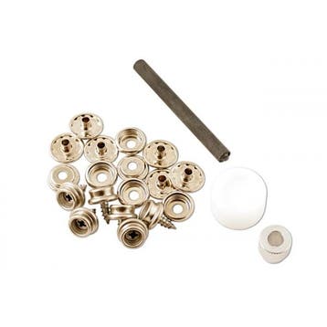 Reparatieset voor drukknopen - 15 delig (Bekleding), Verzenden, Nieuw
