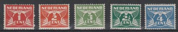 Postzegels Nederland 1924 Vliegende duif NR.144-148 (1595), Verzenden, T/m 1940, Postfris