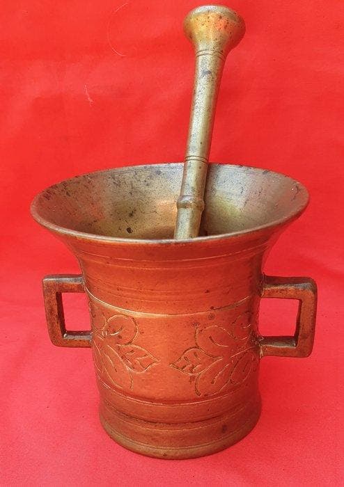 Vijzel en stamper (2) - Uit nalatenschap Origineel, Antiek en Kunst, Curiosa en Brocante