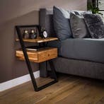 Nachtkastje Joyce 1 lade met plank, Verzenden, Nieuw, Hout, 70 cm of meer