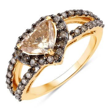 Ring - 14 karaat Geel goud - 1.79ct. tw. Diamant, Nieuw