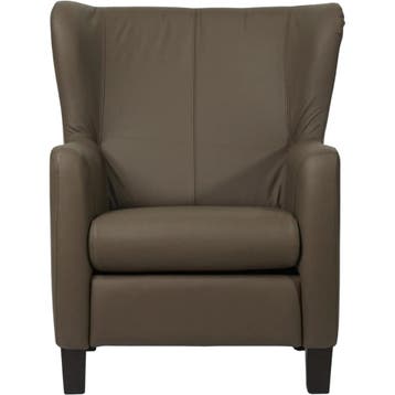 Set van 2 Leren fauteuils Hug - Toledo Moss (bruin/groen) -, Nieuw, Ophalen of Verzenden, 75 tot 100 cm, Leer