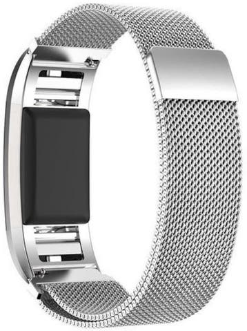 Fitbit Charge 2 Milanese Horloge Bandje Zilver met Magneetsl, Verzenden, Nieuw
