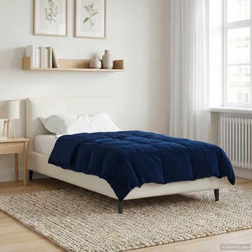 vidaXL Winter Dekbed 135 x 200 cm Winter Microfiber (100%, Verzenden, Nieuw, Blauw
