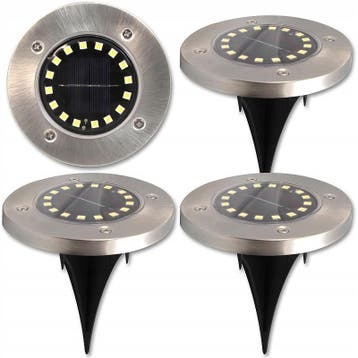 Solar 16 LED grondspot - 1,2 Watt - koud wit - schemersensor, Ophalen of Verzenden, Nieuw