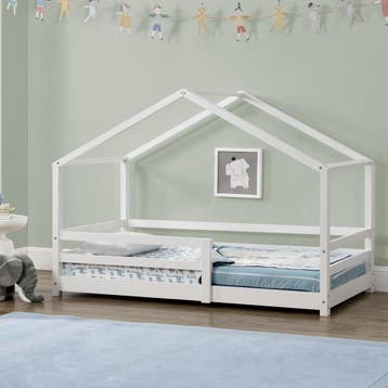[en.casa] Kinderbed Knätten huisbed met uitvalbeveiliging 70, Verzenden, Nieuw
