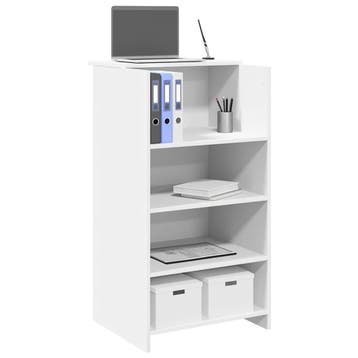 vidaXL Receptiebalie wit 55x50x103,5 cm bewerkt hout, Huis en Inrichting, Bureaus, Verzenden, Nieuw