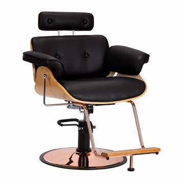 Gabbiano Florence Kappersstoel Zwart met Hout – Luxe, Ophalen of Verzenden, Nieuw