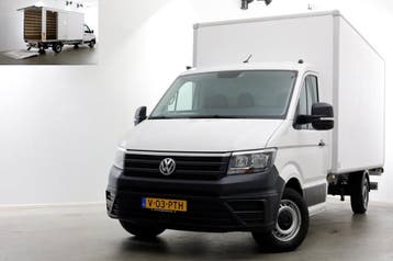 Volkswagen Crafter 35 2.0 TDI 140pk Bakwagen met laadklep en, Gebruikt, Euro 6, Volkswagen, Wit