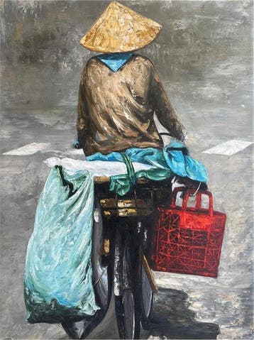 Nguyen Robert (1958) - Journée Populaire 80 60 cm