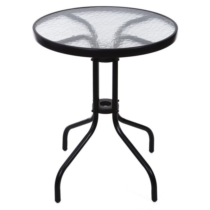 Bistro Tafel 60cm Zwart Staal | Weerbestendig | Laatste S..., Tuin en Terras, Tuintafels, Rond, Nieuw, Metaal, Ophalen of Verzenden