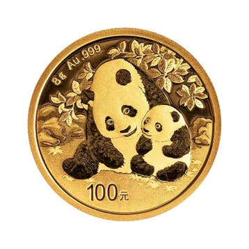 8 gram gouden munt Panda 2024, Verzenden