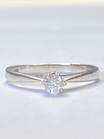 Zonder minimumprijs - Ring - 18 karaat Witgoud Diamant, Sieraden, Tassen en Uiterlijk, Ringen, Nieuw