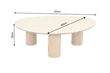 Salontafel ORGANIKO 110cm natuurlijke keramiek look met, Huis en Inrichting, Ophalen of Verzenden, Nieuw