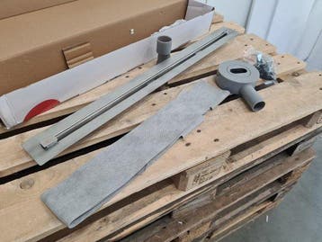 Creavit Aloni Flat douchegoot 80 cm RVS, Ophalen of Verzenden, Nieuw, Rvs, Douche
