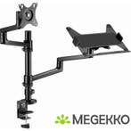Gembird MA-DA-04 laptop en monitor bureausteun 32  Zwart, Verzenden, Nieuw, Gembird