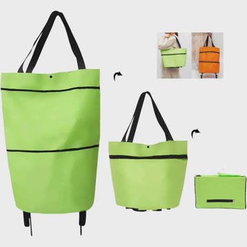2-in-1 Opvouwbare Boodschappentrolley met Wielen - Handige D, Verzenden, Nieuw