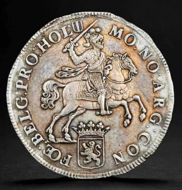 Nederland, Holland Zilveren Rijder (Ducaton) 1734, Postzegels en Munten, Munten | Nederland