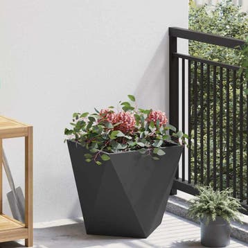 vidaXL Plantenbak Zwart 40 x 40 x 40 cm Staal, Verzenden, Minder dan 60 cm, Nieuw, Metaal
