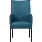 Leren eetkamerstoel Spark - Hermes Turquoise (blauw) -, Huis en Inrichting, Stoelen, Blauw, Nieuw, Ophalen of Verzenden, Industrieel, Modern