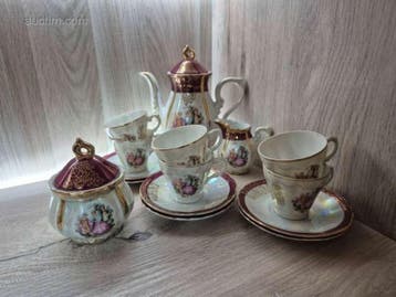 15-delig porseleinen koffie- /theeservies, Nieuw