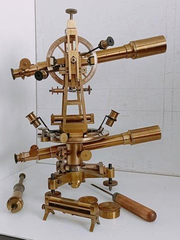 Theodoliet - Antique Brass Geodetic Theodolite – c. 1890 -