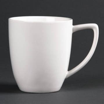 Witte porselein mok | 35 cl (6 Stuks), Verzenden