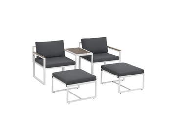Veiling - Tuinset / Loungeset Bari - 5-delig - Donkergrijs, Tuin en Terras, Tuinsets en Loungesets, Nieuw