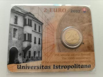 Slowakije. 2 Euro 2017 Universitas Istropolitana (Zonder