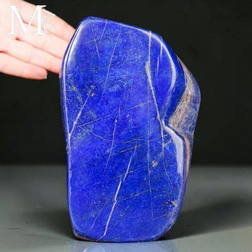 Extra Kwaliteit Afghaanse lapis lazuli plak - Natuurlijk